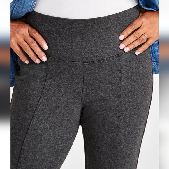 Style & Co -Women's Mid-Rise Ponté-Knit Pants with Tummy Control - Picture 3 of 4